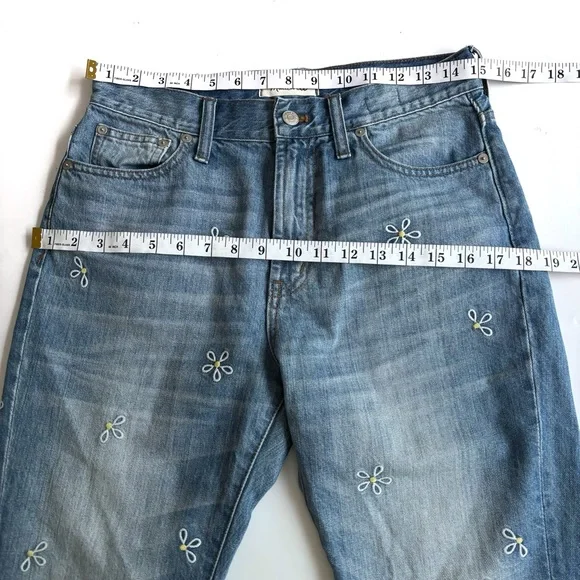Madewell High Rise The Perfect Summer Straight Leg Jeans Daisy 🌼 Edition - Picture 5 of 11